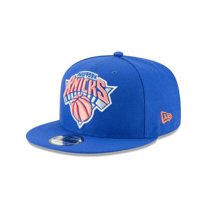 NBA New York Knicks Squad Twist 9Fifty Snapback (BFM0402) - Blue New Era Caps